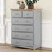 Red Barrel Studio® Rustic Wooden Chest w/ 6 Drawers, Storage Cabinet for Bedroom Wood in Gray/Brown | 48 H x 35 W x 18 D in | Wayfair