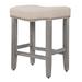 Sand & Stable™ Ileana Counter & Bar Stool Wood/Upholstered in Brown | Counter Stool (24" Seat Height) | Wayfair B428D461AE8249E78E3DBDD563070AC0