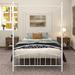 Winston Porter Bergeson Metal Canopy Bed in White | 75.6 H x 53.94 W x 77.95 D in | Wayfair 7B6F37EEFBFE4EB1A40435336BAD1DB4