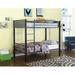 Herne Twin over Twin Standard Bunk Bed by Mason & Marbles Metal in Black | 67.75 H x 42 W x 78.25 D in | Wayfair 19A3BF92FC49444AB4466F0B4C1712FE