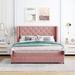 House of Hampton® Calliope Wingback Storage Bed Upholstered/Velvet in Pink | 45.5 H x 65 W x 84.4 D in | Wayfair B3724A86D28F48A0AB93E3F2515C55B3