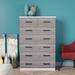 Ebern Designs Mountview 7 - Drawer Dresser Wood in Gray/White | 49 H x 31.5 W x 16.5 D in | Wayfair 313E40DD77464A6B8E2510D0DD55D506
