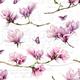 20 Servietten Papier 33x33cm 3-lagig - hochwertige Einweg Papierservietten Hochzeitsservietten Motivservietten Magnolia Schmetterlingen Rosa