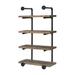 Williston Forge Jaishaun 4 Piece Tiered Shelf Wood/Metal in Black | 46.5 H x 23.1 W x 11.9 D in | Wayfair AD3195AD0F6240A486FE29936C1A6D3A