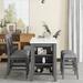 Latitude Run® Jayla Rectangular 54" L x 24" W Dining Set in Gray/White | 36 H x 24 W x 54 D in | Wayfair 996824A925694F59B62A90392595376E