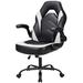 Inbox Zero Adjustable Reclining Ergonomic Faux Leather Swiveling PC & Racing Game Chair Faux Leather in White | 45 H x 25 W x 27 D in | Wayfair