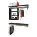 Rebrilliant Double Shelf-Hang w/ Cubby Wire/Metal/Manufactured Wood in White | 36.5 H x 48 W x 12.25 D in | Wayfair