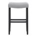 Sand & Stable™ Ileana Counter & Bar Stool Set of 2 Wood/Upholstered in Gray/Black | Bar Stool (29" Seat Height) | Wayfair