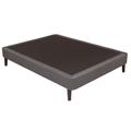 Ebern Designs Ambee 15-inch Metal Bed Frame Platform w/ Fabric Cover Metal in Brown | 8.9 H x 12 W x 75 D in | Wayfair