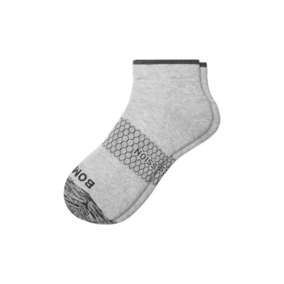 Men's Ankle Compression Socks - Light Grey - Extra Large - Cotton Blend - Bombas