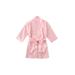 Seyurigaoka Infant Kids Baby Girls Nightgowns Long Sleeve Children Solid Nightdress Ice Silk