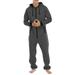 Seyurigaoka Men Fall Sleeping Jumpsuit Hooded Long Sleeves Zip-Up Romper