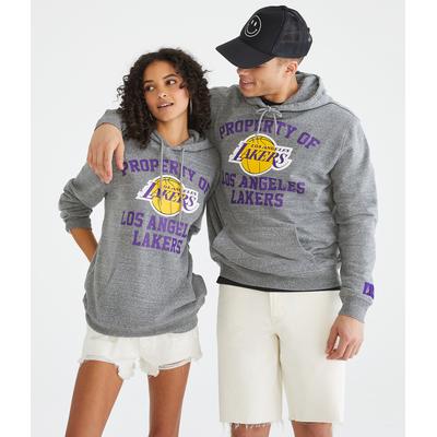Aeropostale Mens' Los Angeles Lakers Property Of Pullover Hoodie - Grey - Size M - Cotton