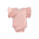 Slowmoose Newborn Baby Cotton Jumpsuit / Bodysuit Short Sleeve Clothes Set Pink 3M