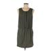 FLX Casual Dress - Mini Scoop Neck Sleeveless: Green Print Dresses - Women's Size Medium