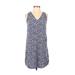 Gap Casual Dress - Shift V-Neck Sleeveless: Blue Print Dresses - Women's Size Small