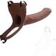 YUFENG2 Silicone Hollow Strap-on Dildo Realistic Strap-on Dildo Strap-on Penis Cuffs Anal Plug Extender Enlarger Sexy Panties Harness Sex Toy (Color : Braun, Size : Klein)