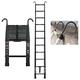 Stable Telescopic Ladder 3.2M Telescoping Ladder RV Telescopic Ladder for Home Telescopic Ladder with Non-Slip Feet and Stable Hook Aluminum 330lb Capacity, for Indoor and Outdoor, EN131