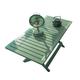 Portable Folding Camping Table,Multifunction Table Drop Leaf Dining Table, Extendable Versatile Table,for Outdoor, Beach, Picnic, Backyards, BBQ and Party(80cm/31.5in,Vertical Stripes)