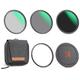 K&F Concept 58mm 5-in-1 Magnetic Lens Filter Kit, Includes CPL+ ND8+ ND64+ Lens Cap+ Adapter Ring, Neutral Density Multi-Layer Coating HD Optical Glass &Waterproof Pouch (Nano-X Series)