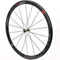 Bicycle Wheel 700C Double Rim 40mm Road Bike Wheelset Carbon Fibre Hub C/V- Brake Sealed Bearing Tyre 23C 25C 28C