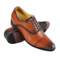 Zerimar Footwear with Inner Height for Men | Men's Shoes with 7 cm Height | Elegant Footwear | Leather Dress Shoes, brown, 8.5 UK