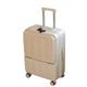 ELZEM Hard Shell Carry on Luggage with Wheels 22x14x9 Airline Approved Hard Case Luggage for Women & Men TSA Luggage Travel Suitcase,Front Compartment Carry on Suitcase checked luggage, white, 20",