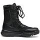 GeRRiT Durable Work Boots for Men, Lace Up Rapid Response Boots for Men, Combat Hiking Boots Men, Side Zipper Leather Military Boots (Color : Black, Size : 10.5 UK)