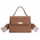 ITALYSHOP24 OBC Women's Small Handbag Messenger Shopper Shoulder Bag Crossover Shoulder Bag Body Bag Handbag Crossbody Evening Bag, Cognac, cm ca.: 22x15x10 (BxHxT)