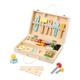 Harilla Wooden Tool Set Model Building Tool Kits Role Play Tool Box Toys Montessori Construction Toys for Girls Boys Kids Children