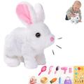 ZTMHRG Electric Interactive Rabbit Toy, Stuffed Animal Charging with Sound Can Run Wiggling Ears, Children's Most Popular Plush Toys Gifts,B