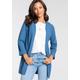 Longblazer LAURA SCOTT Gr. 42, blau (jeansblau) Damen Blazer