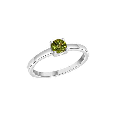 Fingerring VIVANCE "925-Sterling Silber rhodiniert Peridot" Gr. 52, weiß (weiß, grün), Fingerringe, Damen, 052 (16,6), Silber 925 (Sterlingsilber) Image