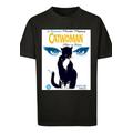 Kurzarmshirt F4NT4STIC "Kinder Batman Catwoman When In Rome with Kids Basic Tee" Gr. 122/128, schwarz (black) Jungen Shirts T-Shirts