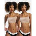 Sport-BH CALVIN KLEIN "Damen Calvin Klein Underwear Unlined 2-Pack Bralette" Gr. M, Cup 0, beige (cedar, cedar) Damen BHs Damenwäsche