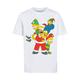 Kurzarmshirt F4NT4STIC "Kinder The Simpsons Christmas Family -GRY with Kids Basic Tee" Gr. 158/164, weiß (white) Mädchen Shirts T-Shirts