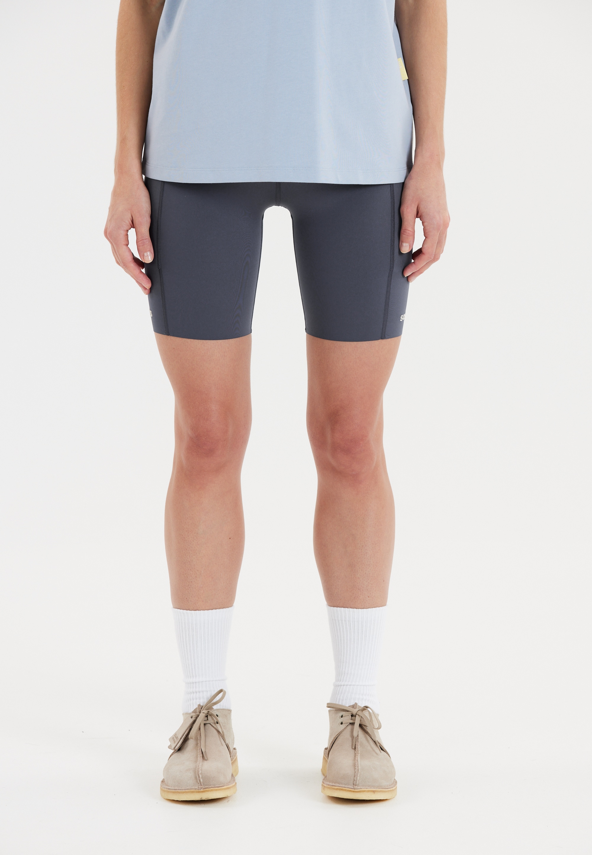 Funktionstights SOS "Leysin", Damen, Gr. L, US-Größen, blau (dunkelblau), 77% Polyamid, 23% Elasthan, unifarben, Hosen, mit hohem Hüftbund