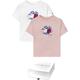 T-Shirt TOMMY HILFIGER "BABY FLAG TEE 2 PACK GIFTBOX" Gr. 86, pink (whimsy pink, white) Baby Shirts T-Shirts