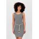 Sommerkleid ALIFE & KICKIN "JenniferAK A Sleeveless Dress Damen Sommerkleid, Kleid" Gr. L, Normalgrößen, grau (steal melange) Damen Kleider Sommerkleider