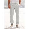 Jogger Pants JOHN DEVIN "Jogg Pants", Herren, Gr. M (48/50), N-Gr, grau (hellgrau), Web, Obermaterial: 97% Baumwolle, 3% Elasthan, unifarben, casual, bequem lang, Hosen, aus elastischer Baumwoll-Qualität