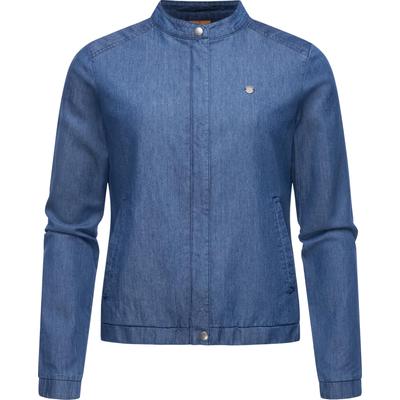 Kurzjacke RAGWEAR "Malawi Denim", Damen, Gr. S (36), blau (denim), Obermaterial: 60% Baumwolle, 40% Viskose, Innenfutter: 100% Polyester, casual, normal hüftbedeckend, Rundhals, Langarm Ärmel ohne Ärmelschlitz elastischer Bund mit Gummizug, Jacken,... Image