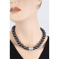 Kette mit Anhänger "Karlsruhe", Damen, Gr. one size, Metall, schwarz, COLLEZIONE ALESSANDRO, elegant, Halsketten, mit Platinlegierung
