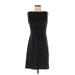 Merona Casual Dress - A-Line: Black Solid Dresses - Women's Size Small