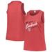 Women's Soft as a Grape Red St. Louis Cardinals Plus Size Curvy High Neck Tri-Blend Tank Top