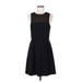 Banana Republic Casual Dress - A-Line Crew Neck Sleeveless: Black Print Dresses - Women's Size 8