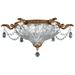 Milano 8"H x 16.5"W 2-Light Crystal Flush Mount in Florentine Bro