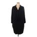 Calvin Klein Casual Dress - Shirtdress Collared 3/4 sleeves: Black Solid Dresses - Women's Size 20