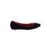 VC Signature Flats: Slip On Wedge Work Black Solid Shoes - Women's Size 7 1/2 - Almond Toe