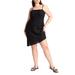 Plus Size Women's Cowl Back Cover Up Mini Dress by ELOQUII in Black (Size 24)