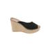 Andre Assous Wedges: Black Print Shoes - Women's Size 7 - Open Toe